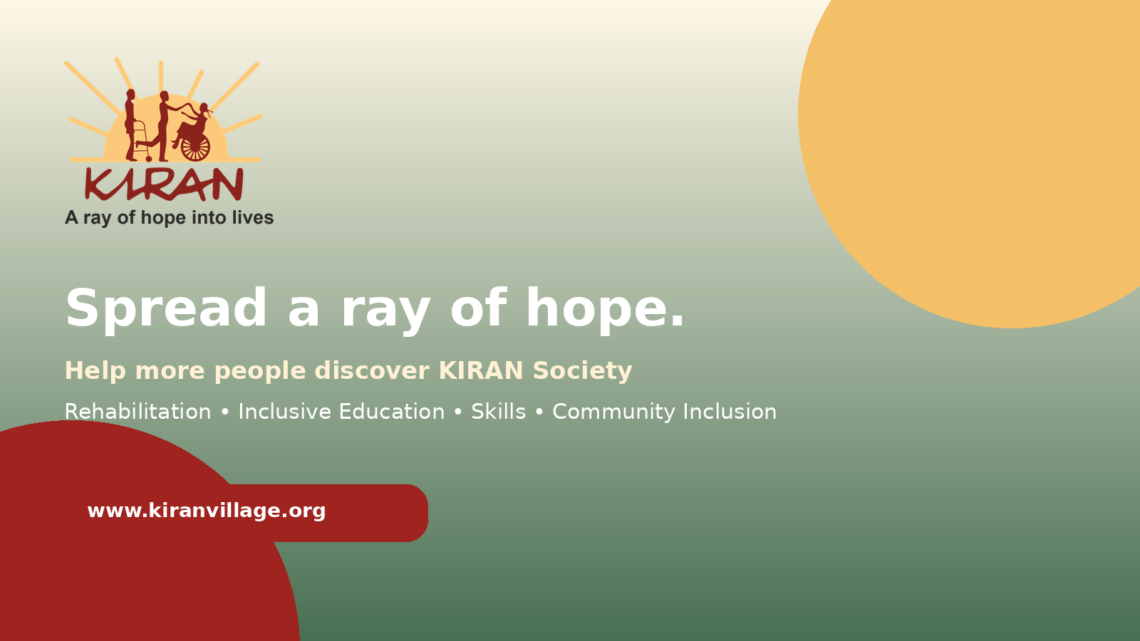 Share KIRAN Society banner